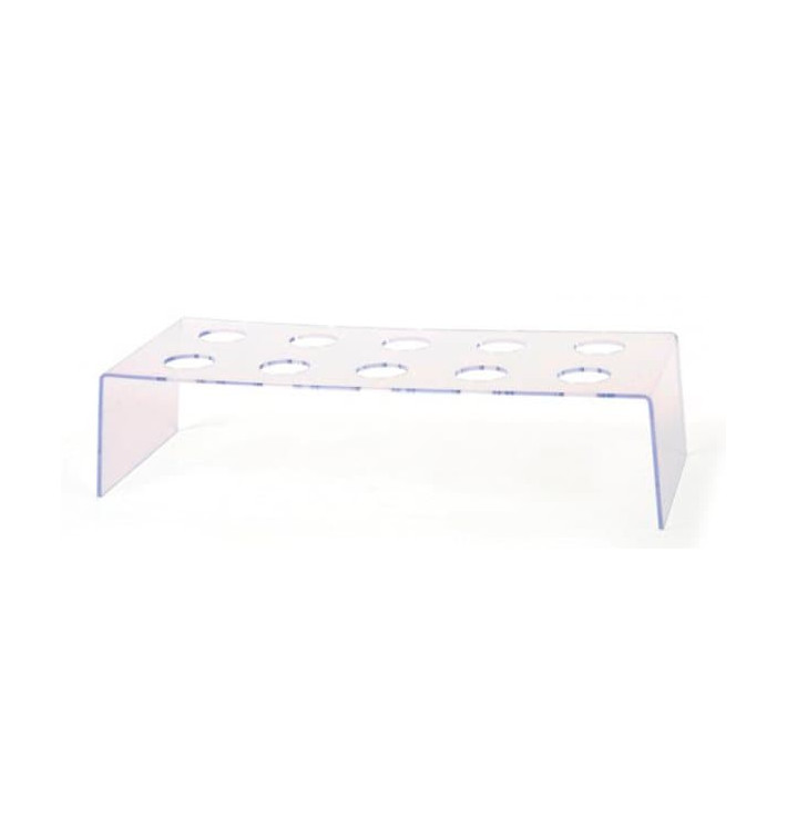 Stand di Plastica per Bicchiere 10 Bucos Transp. (1 pezzo) Stand di Plastica per Bicchiere 10 Bucos Transp. (1 pezzo)