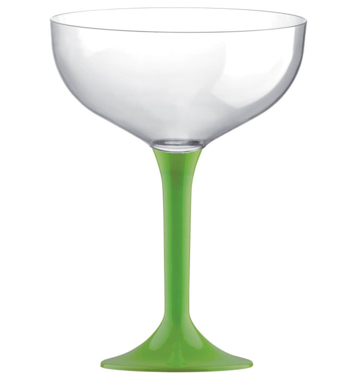 Coppa Plastica Champagne Gambo Verde Pistacchio 200ml 2P (200 Pezzi) Coppa Plastica Champagne Gambo Verde Pistacchio 200ml 2P (200 Pezzi)