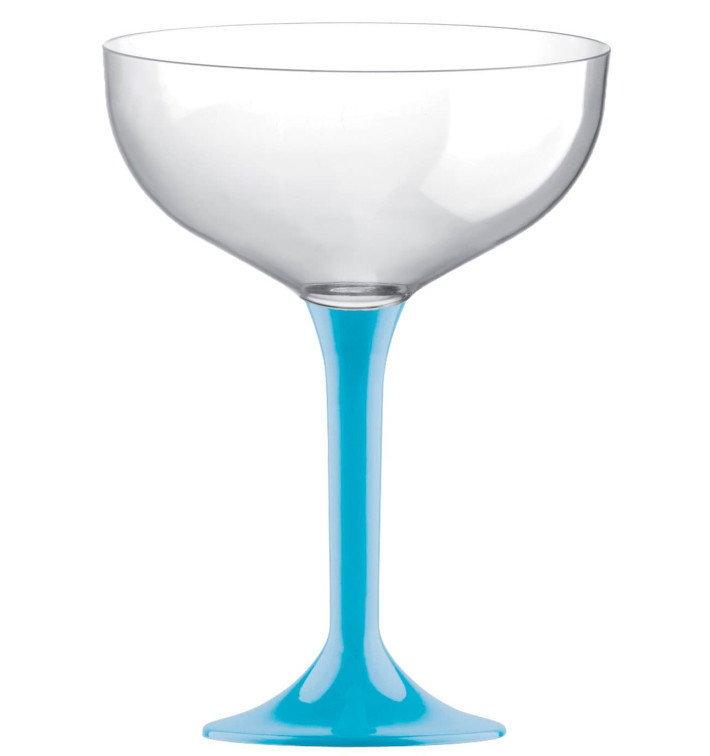 Coppa Plastica Champagne Gambo Turchese 200ml 2P (200 Pezzi) Coppa Plastica Champagne Gambo Turchese 200ml 2P (200 Pezzi)