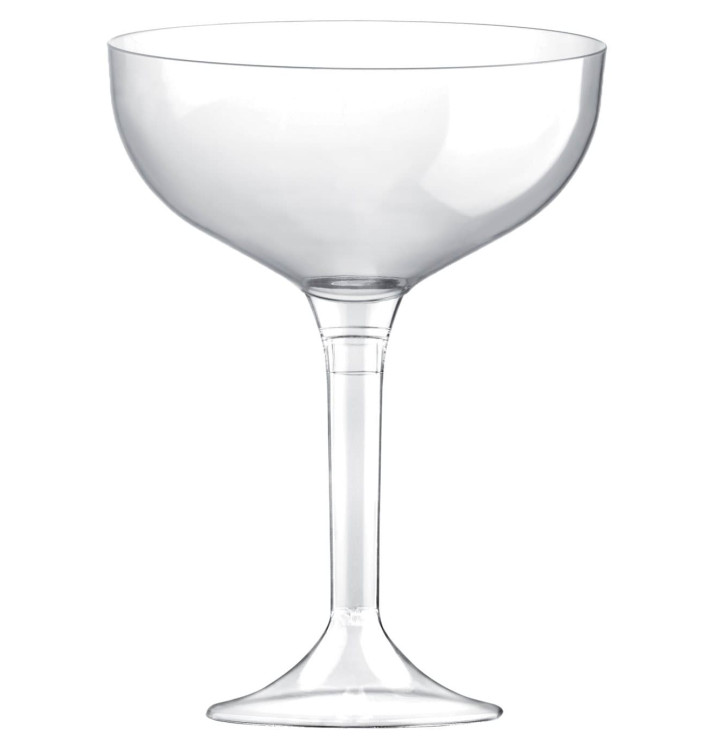 Coppa Plastica Champagne Gambo Transparente 200ml 2P (200 Pezzi) Coppa Plastica Champagne Gambo Transparente 200ml 2P (200 Pezzi)