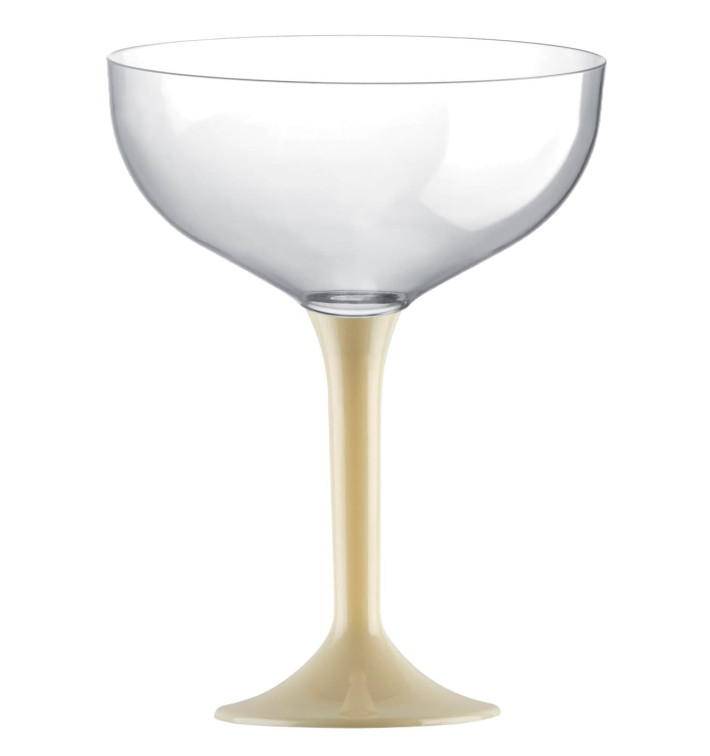 Coppa Plastica Champagne Gambo Crema 200ml 2P (20 Pezzi) Coppa Plastica Champagne Gambo Crema 200ml 2P (20 Pezzi)