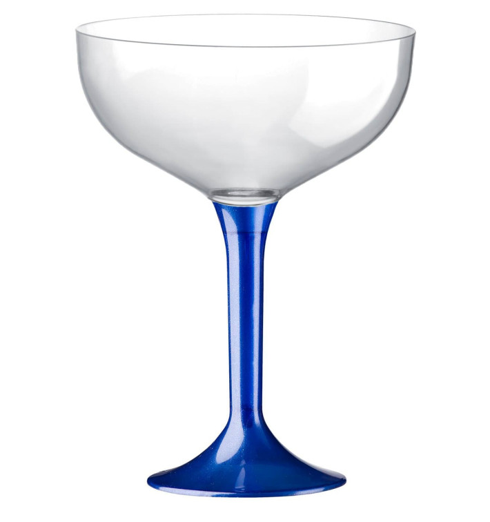 Coppa Plastica Champagne Gambo Blu Mediterraneo 200ml 2P (200 Pezzi) Coppa Plastica Champagne Gambo Blu Mediterraneo 200ml 2P (200 Pezzi)