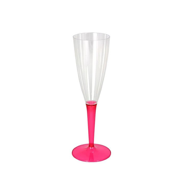 Calice di Plastica Flute Gambo Lampone 100ml (72 Pezzi) Calice di Plastica Flute Gambo Lampone 100ml (72 Pezzi)