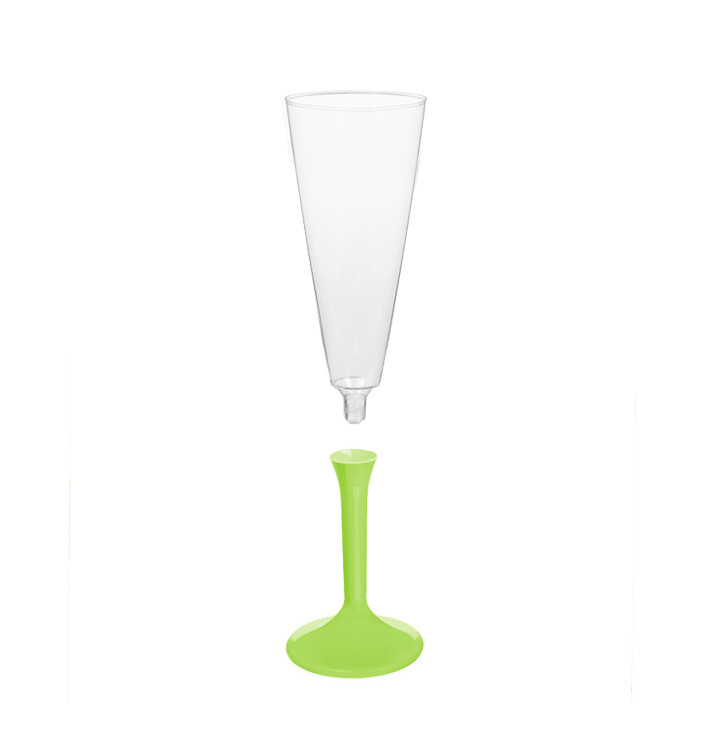 Calice Plastica Flute Gambo Verde Pistacchio 160ml 2P (20 Pezzi) Calice Plastica Flute Gambo Verde Pistacchio 160ml 2P (20 Pezzi)