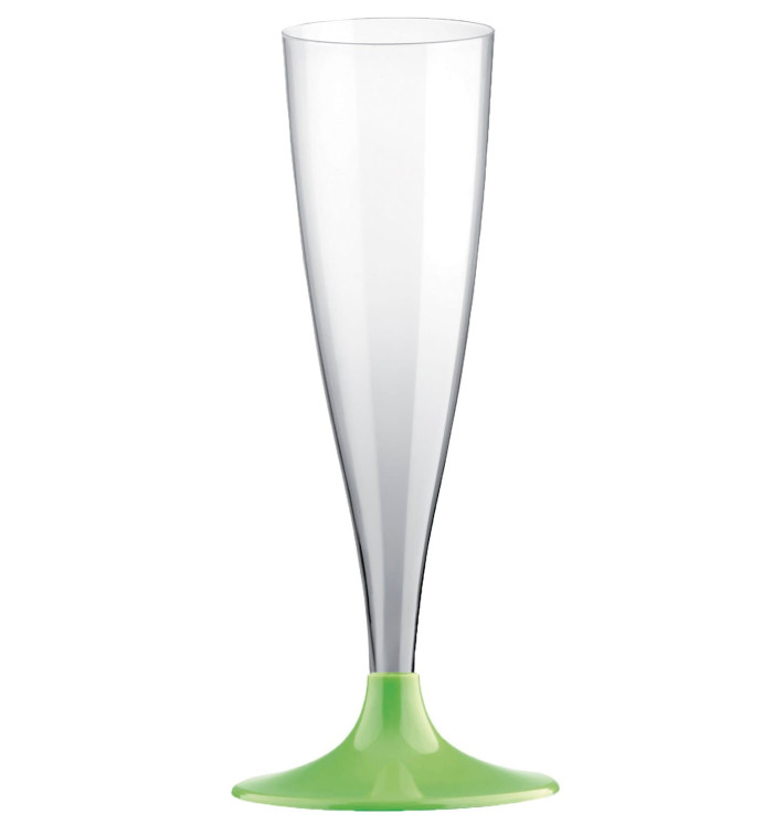 Flute Plastica Gambo Verde Pistacchio 140ml 2P (20 Pezzi) Flute Plastica Gambo Verde Pistacchio 140ml 2P (20 Pezzi)