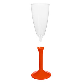 Calice Plastica Flute Gambo Red 120ml 2P (20 Pezzi)