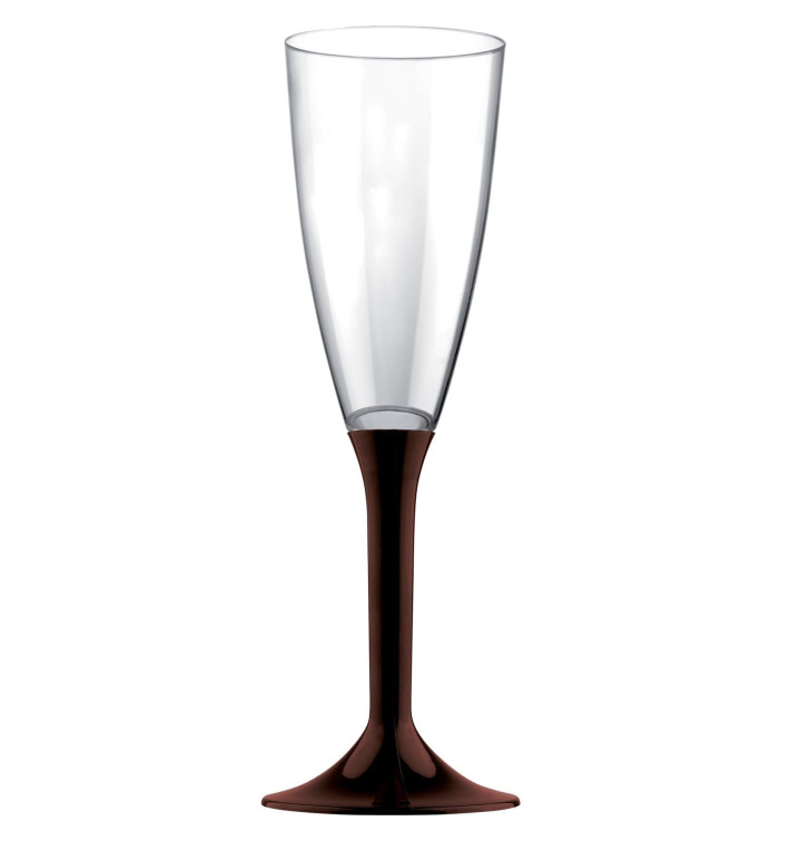 Calice Plastica Flute Gambo Marrone 120ml 2P (20 Pezzi) Calice Plastica Flute Gambo Marrone 120ml 2P (20 Pezzi)