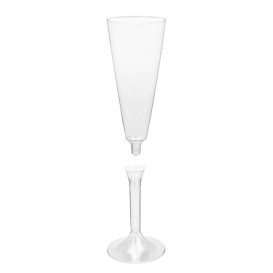 Calice Plastica Flute Gambo Transparente 160ml 2P (20 Pezzi)