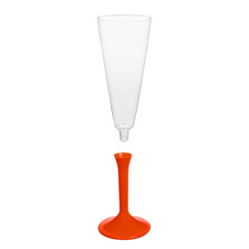 Calice Plastica Flute Gambo Red 160ml 2P (20 Pezzi)