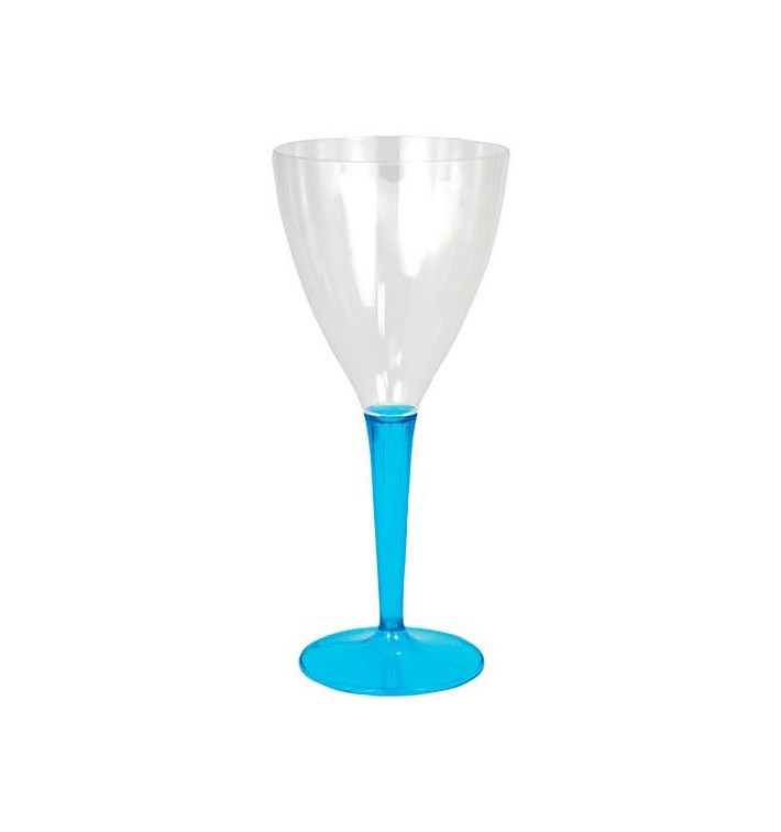 Calice di Plastica Vino Gambo Turchese 130ml (60 Pezzi) Calice di Plastica Vino Gambo Turchese 130ml (60 Pezzi)
