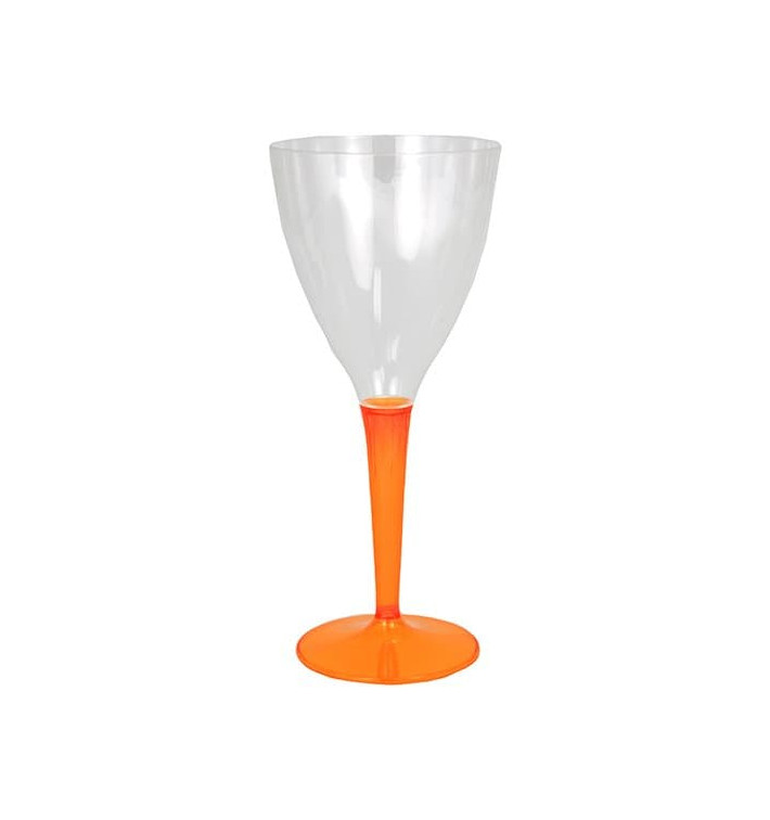 Calice di Plastica Vino Gambo Arancione 130ml (60 Pezzi) Calice di Plastica Vino Gambo Arancione 130ml (60 Pezzi)