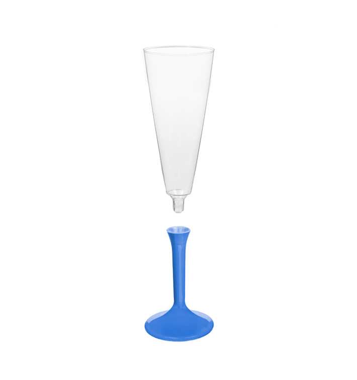 Calice Plastica Flute Gambo Blu Mediterraneo160ml 2P (20 Pezzi) Calice Plastica Flute Gambo Blu Mediterraneo160ml 2P (20 Pezzi)
