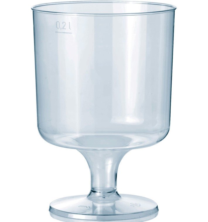 Calice con Gambo di Plastica 200 ml 1P (10 Pezzi) Calice con Gambo di Plastica 200 ml 1P (10 Pezzi)
