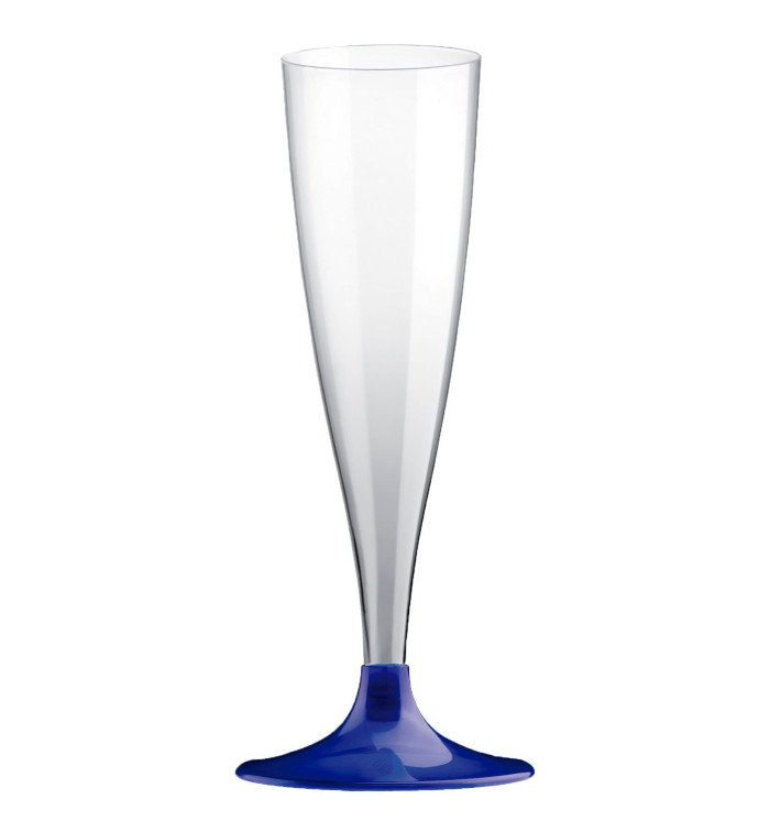 Flute Plastica Gambo Blu Perlato 140ml 2P (400 Pezzi) Flute Plastica Gambo Blu Perlato 140ml 2P (400 Pezzi)