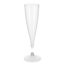 Flute Plastica Gambo Transparente 140ml 2P (20 Pezzi)