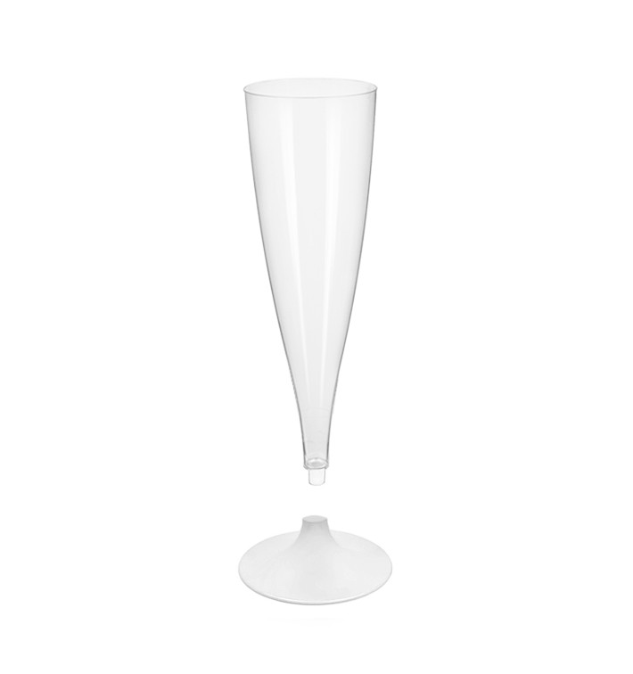 Flute Plastica Gambo Bianco 140ml 2P (20 Pezzi) Flute Plastica Gambo Bianco 140ml 2P (20 Pezzi)