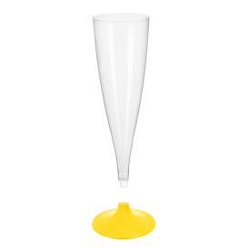 Flute Plastica Gambo Giallo 140ml 2P (20 Pezzi)