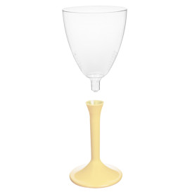 Calice Plastica Vino Gambo Crema 180ml 2P (200 Pezzi)