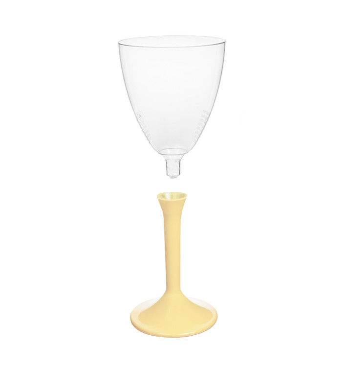 Calice Plastica Vino Gambo Crema 180ml 2P (200 Pezzi) Calice Plastica Vino Gambo Crema 180ml 2P (200 Pezzi)