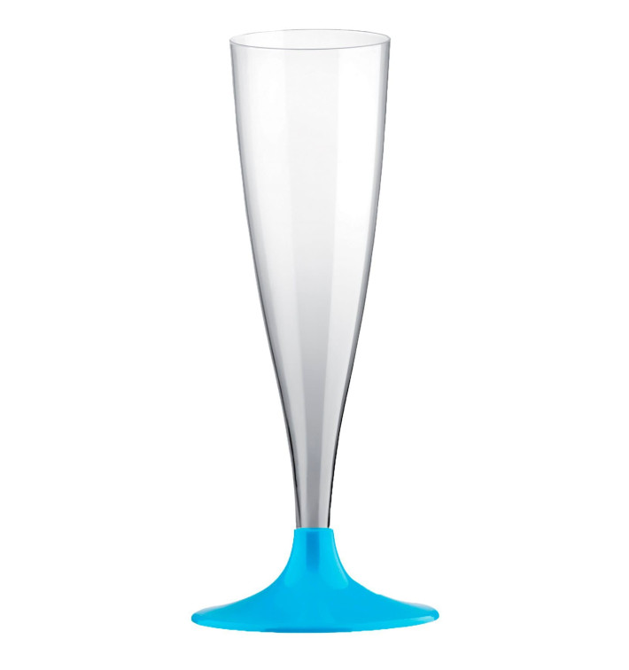 Flute Plastica Gambo Turchese 140ml 2P (20 Pezzi) Flute Plastica Gambo Turchese 140ml 2P (20 Pezzi)