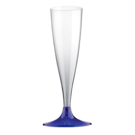 Flute Plastica Gambo Blu Transp. 140ml 2P (400 Pezzi)