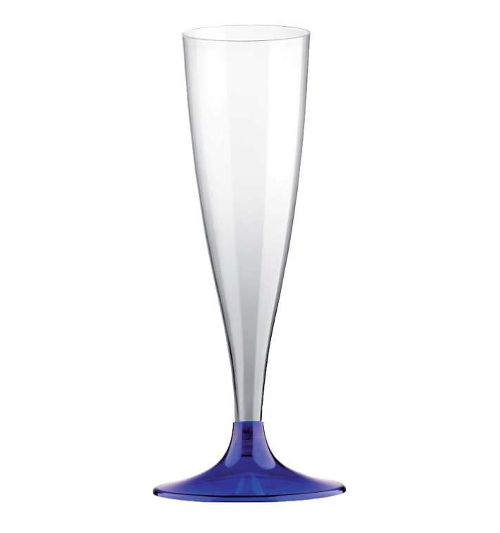 Flute Plastica Gambo Blu 140ml 2P (20 Pezzi) Flute Plastica Gambo Blu 140ml 2P (20 Pezzi)