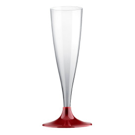Flute Plastica Gambo Bordò 140ml 2P (400 Pezzi)