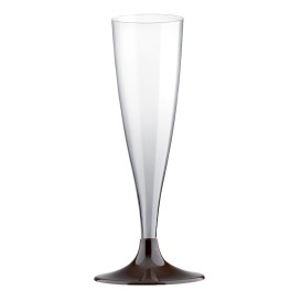 Flute Plastica Gambo Marrone 140ml 2P (20 Pezzi)