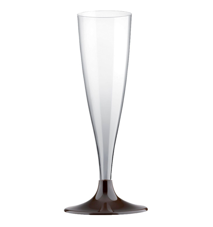 Flute Plastica Gambo Marrone 140ml 2P (400 Pezzi) Flute Plastica Gambo Marrone 140ml 2P (400 Pezzi)