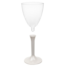 Calice Plastica Vino Gambo Beige 180ml 2P (20 Pezzi)