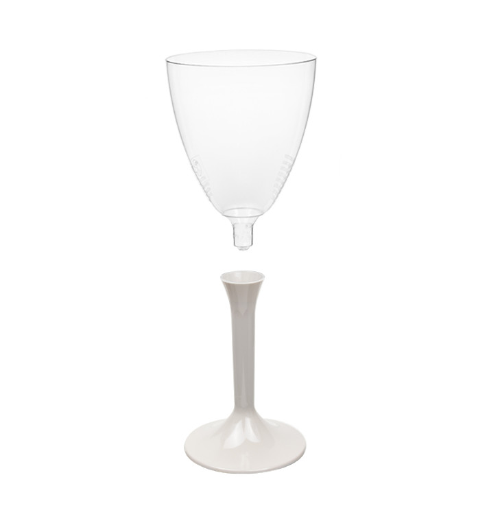 Calice Plastica Vino Gambo Beige 180ml 2P (20 Pezzi) Calice Plastica Vino Gambo Beige 180ml 2P (20 Pezzi)