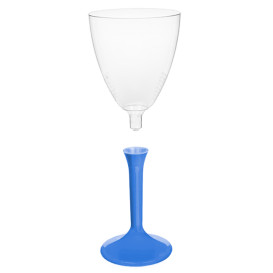 Calice Plastica Vino Gambo Blu Mediterraneo 180ml 2P (20 Pezzi)
