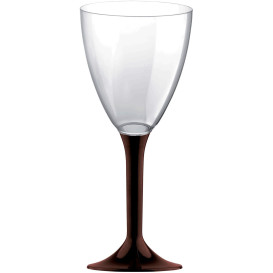 Calice Plastica Vino Gambo Marrone 180ml 2P (20 Pezzi)