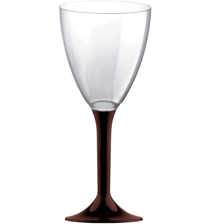 Calice Plastica Vino Gambo Marrone 180ml 2P (20 Pezzi) Calice Plastica Vino Gambo Marrone 180ml 2P (20 Pezzi)