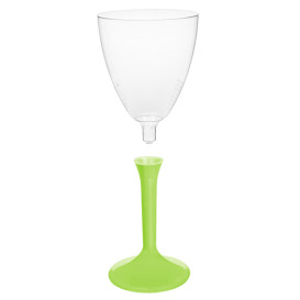 Calice Plastica Vino Gambo Pistacchio 180ml 2P (20 Pezzi)