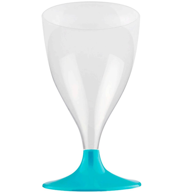 Calice Plastica Vino Gambo Turchese 200ml 2P (400 Pezzi) Calice Plastica Vino Gambo Turchese 200ml 2P (400 Pezzi)