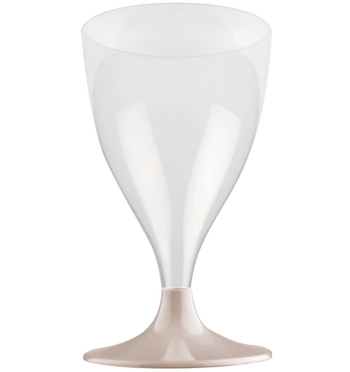 Calice Plastica Vino Gambo Beige 200ml 2P (400 Pezzi) Calice Plastica Vino Gambo Beige 200ml 2P (400 Pezzi)