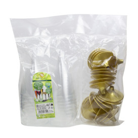 Calice Plastica Vino Gambo Oro 200ml 2P (400 Pezzi)