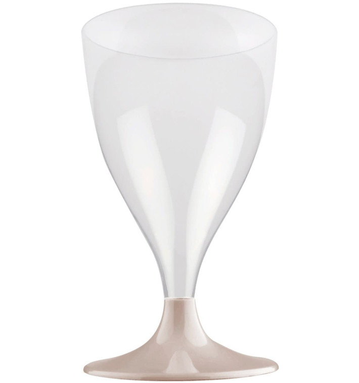 Calice Plastica Vino Gambo Crema 200ml 2P (20 Pezzi) Calice Plastica Vino Gambo Crema 200ml 2P (20 Pezzi)