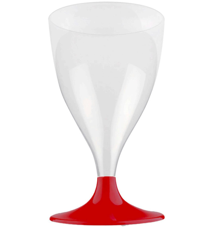 Calice Plastica Vino Gambo Bordò 200ml 2P (20 Pezzi) Calice Plastica Vino Gambo Bordò 200ml 2P (20 Pezzi)