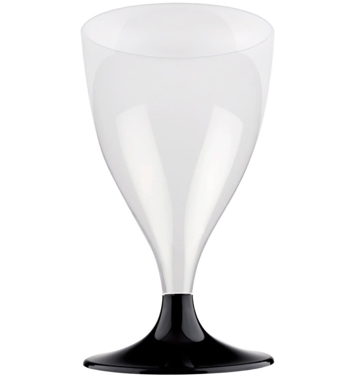 Calice Plastica Vino Gambo Nero 200ml 2P (20 Pezzi) Calice Plastica Vino Gambo Nero 200ml 2P (20 Pezzi)