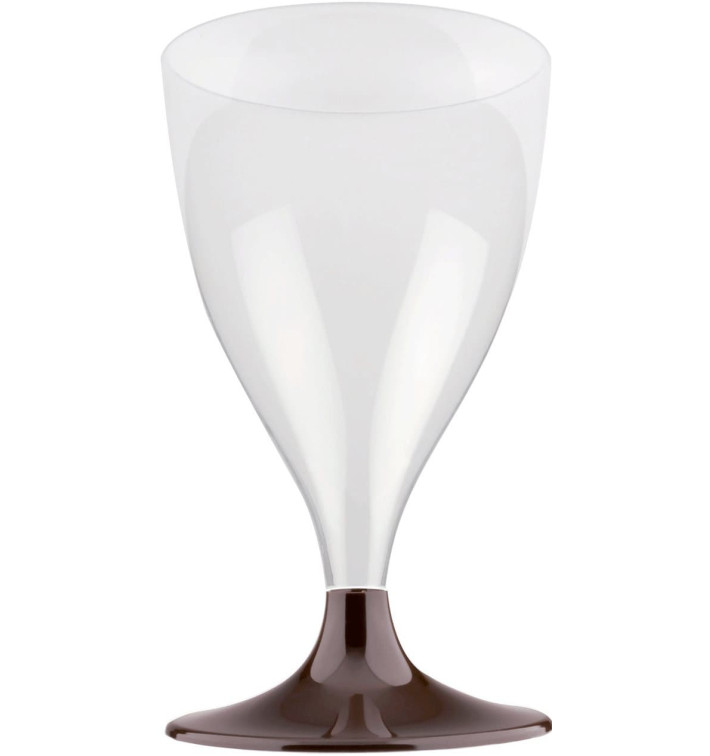 Calice Plastica Vino Gambo Marrone 200ml 2P (20 Pezzi) Calice Plastica Vino Gambo Marrone 200ml 2P (20 Pezzi)