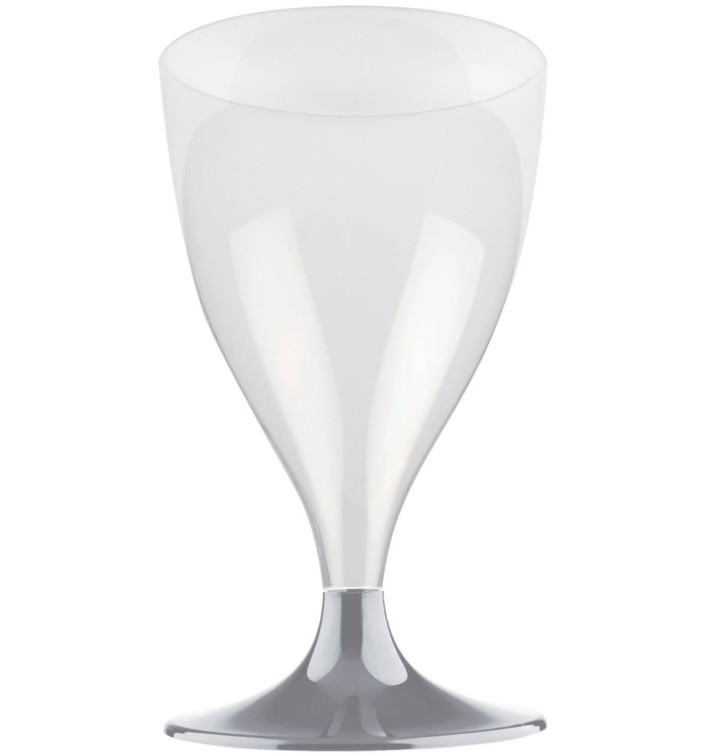 Calice Plastica Vino Gambo Grigio 200ml 2P (20 Pezzi) Calice Plastica Vino Gambo Grigio 200ml 2P (20 Pezzi)
