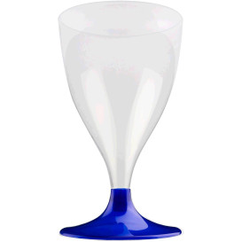 Calice Plastica Vino Gambo Blu Perlato 200ml 2P (20 Pezzi)