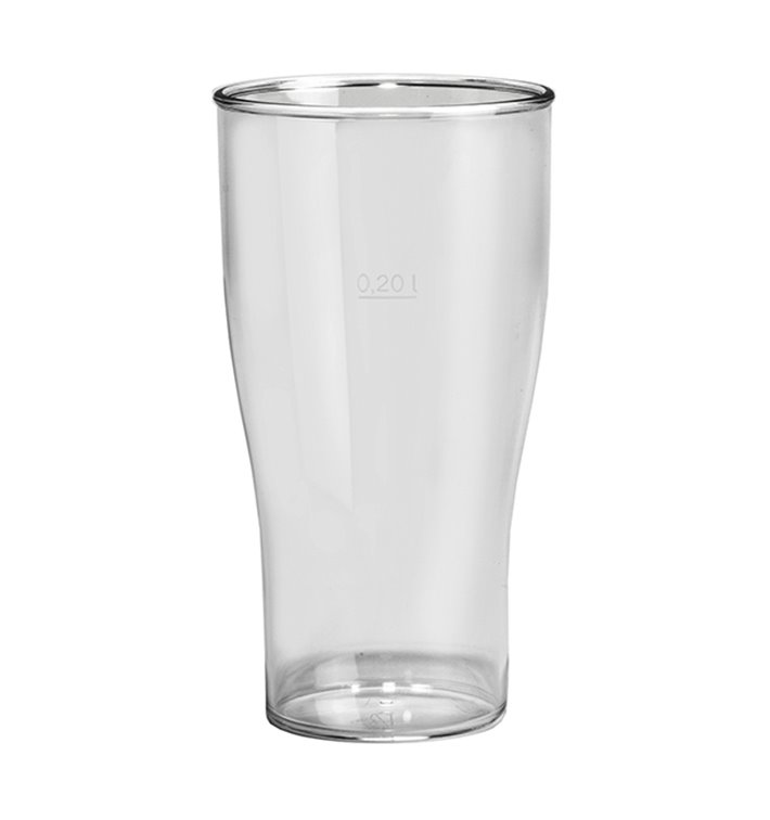 Bicchiere Riutilizzabili SAN Per Birra Trasp. 350ml (100 Pezzi) Bicchiere Riutilizzabili SAN Per Birra Trasp. 350ml (100 Pezzi)