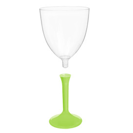 Calice Plastica Vino Gambo Verde Lime 300ml 2P (200 Pezzi)