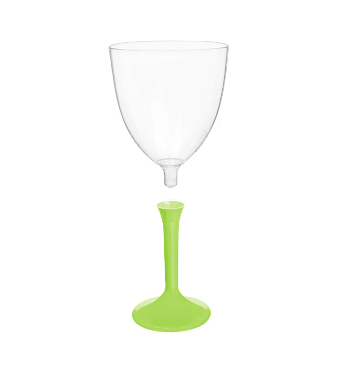 Calice Plastica Vino Gambo Verde Lime 300ml 2P (200 Pezzi) Calice Plastica Vino Gambo Verde Lime 300ml 2P (200 Pezzi)