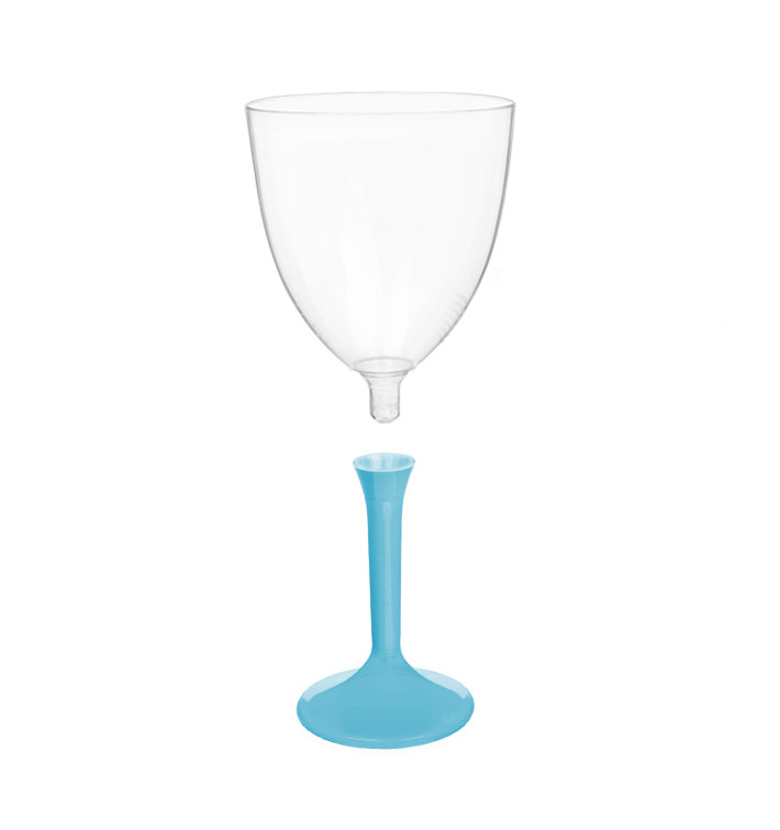 Calice Plastica Vino Gambo Turchese 300ml 2P (20 Pezzi) Calice Plastica Vino Gambo Turchese 300ml 2P (20 Pezzi)
