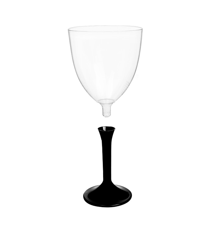Calice Plastica Vino Gambo Nero 300ml 2P (20 Pezzi) Calice Plastica Vino Gambo Nero 300ml 2P (20 Pezzi)
