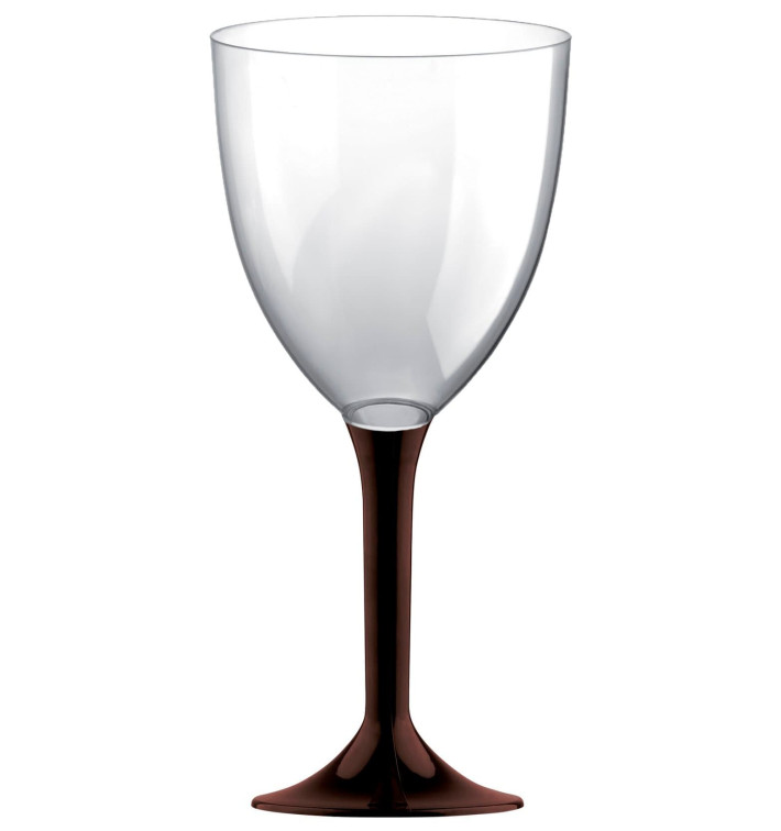 Calice Plastica Vino Gambo Marrone 300ml 2P (200 Pezzi) Calice Plastica Vino Gambo Marrone 300ml 2P (200 Pezzi)